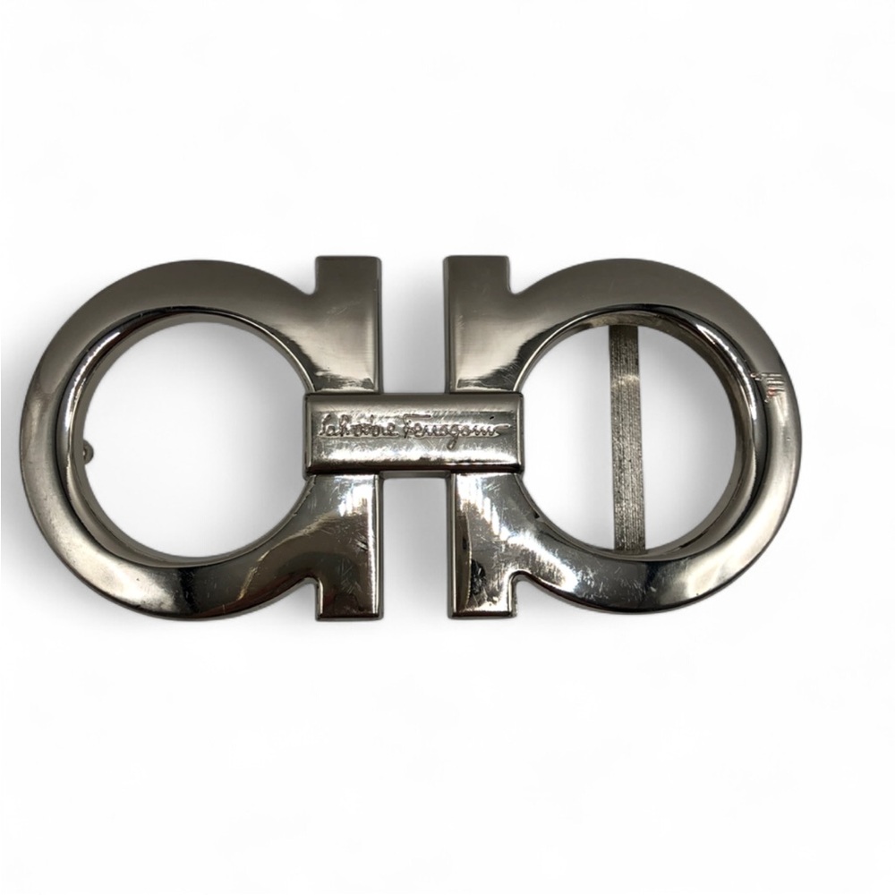 Salvatore Ferragamo Silver Gancini Belt Buckle